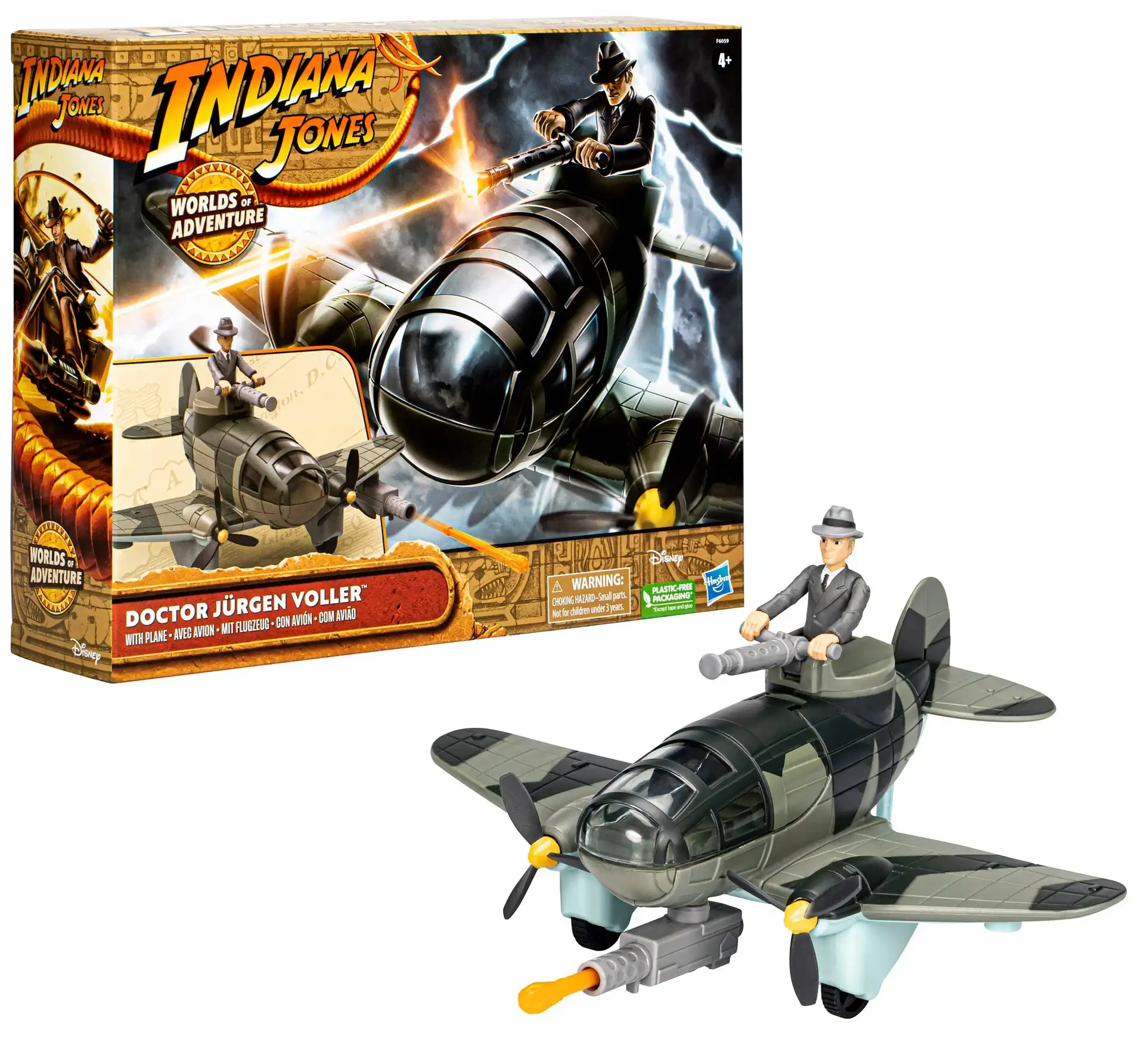 Indiana Jones: Worlds of Adventure Doctor Jürgen Voller with Plane Action Figure Set