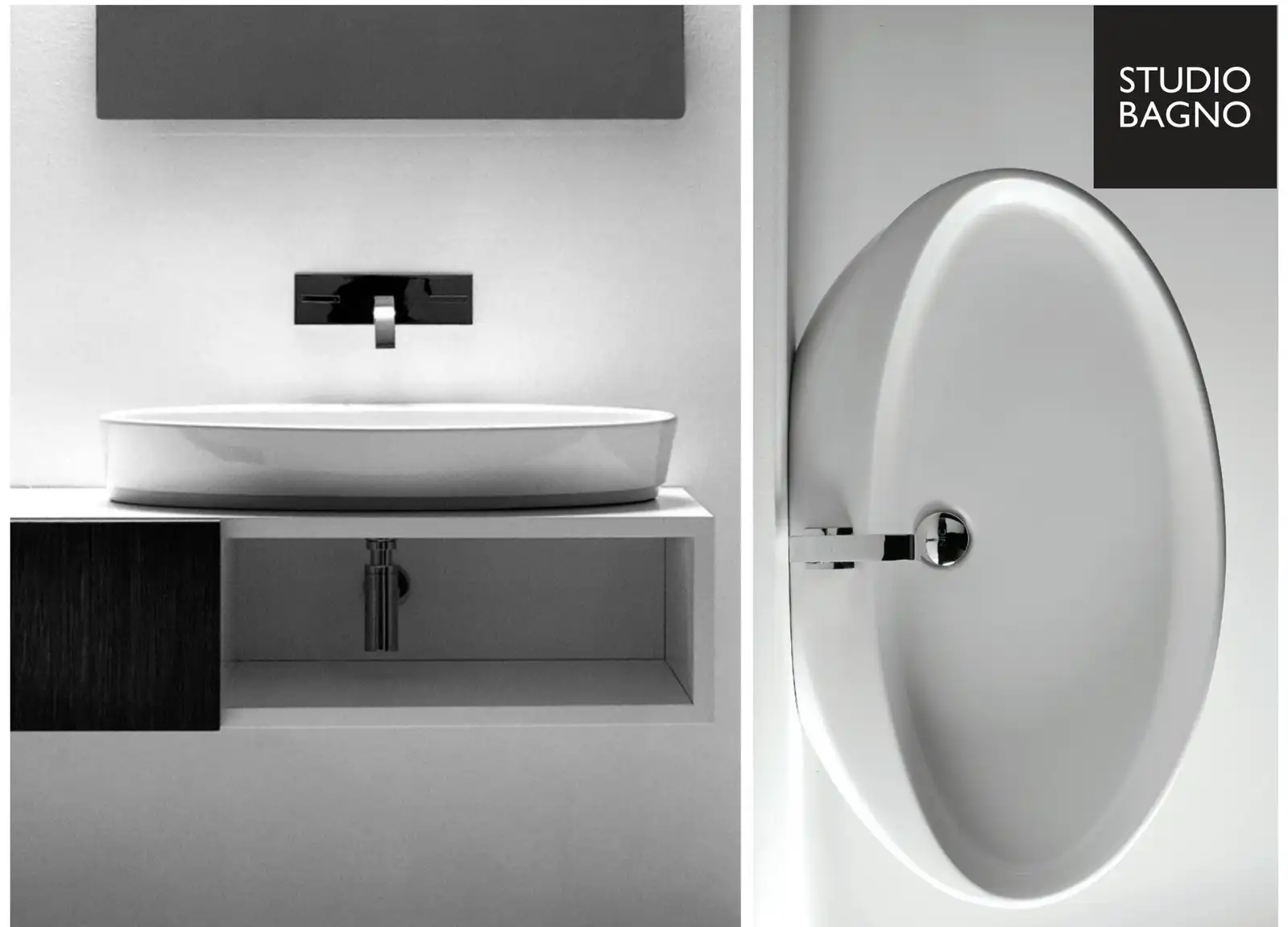 NIC Design Slim Bathroom/Home Ceramic Countertop Mount Basin White 70cm SL70