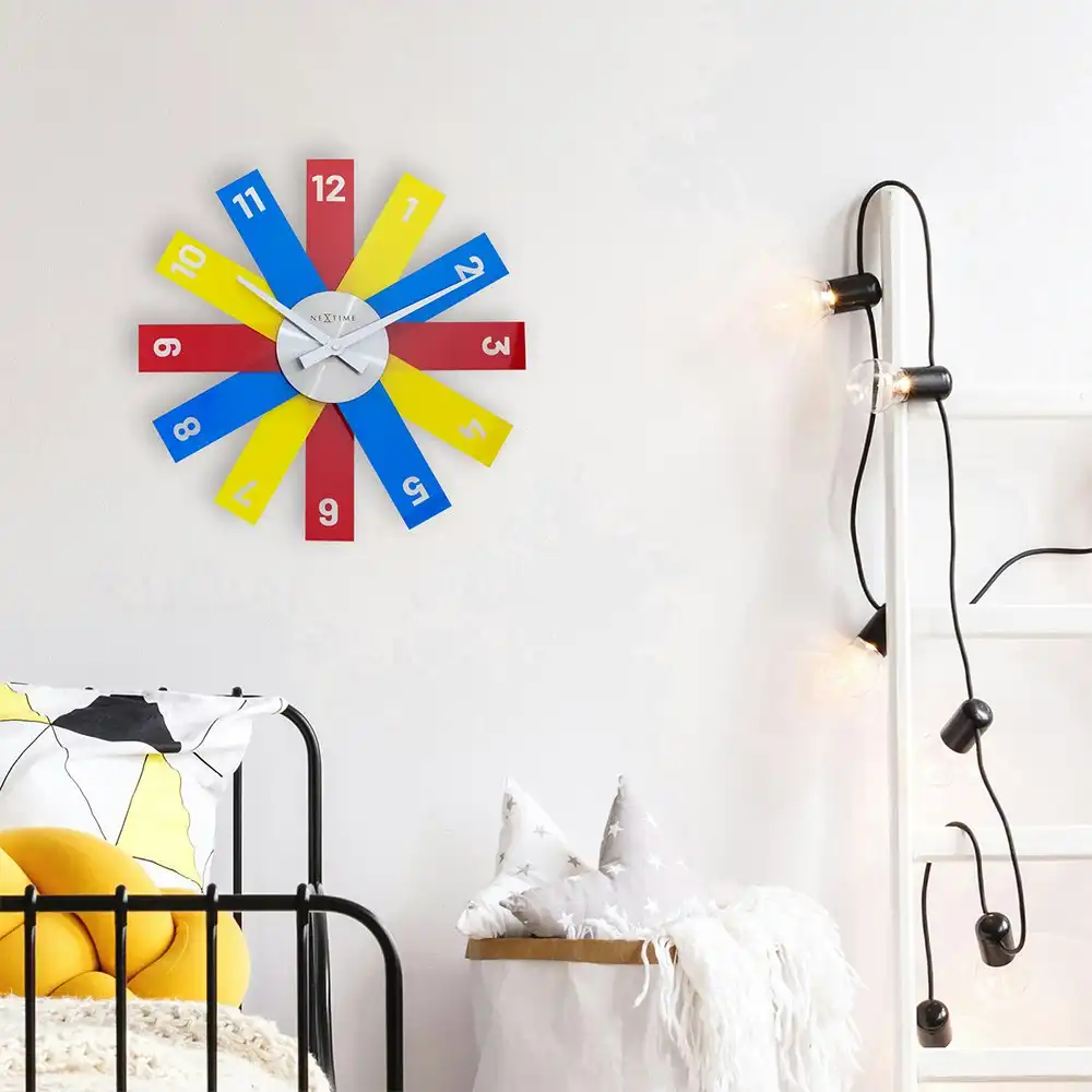 NeXtime Plexi Acrylic 40cm Analogue Hanging Wall Clock Round Home/Room Decor