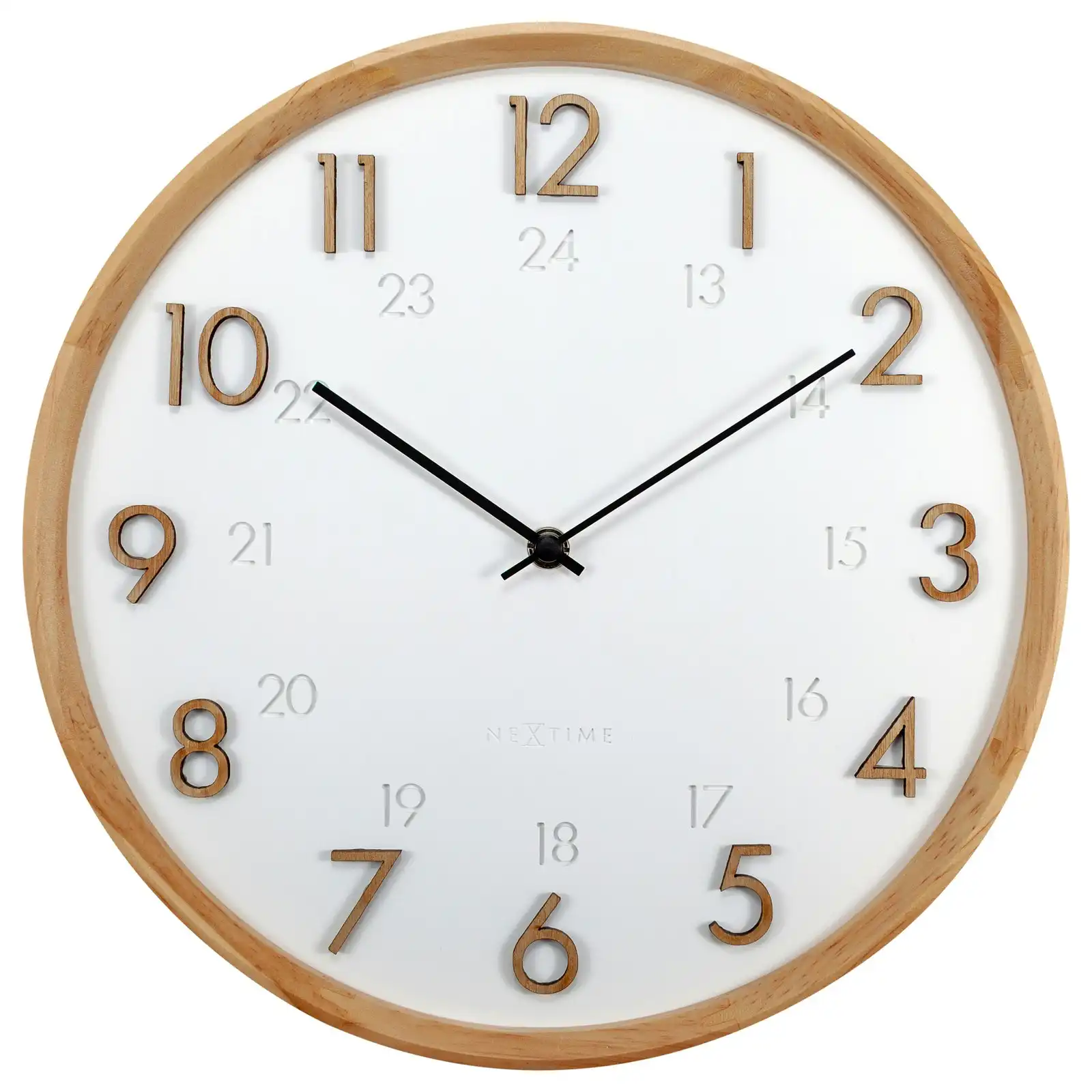 NeXtime Jikan Japanese Design 28.5cm Wall Clock Hanging Analogue Round White