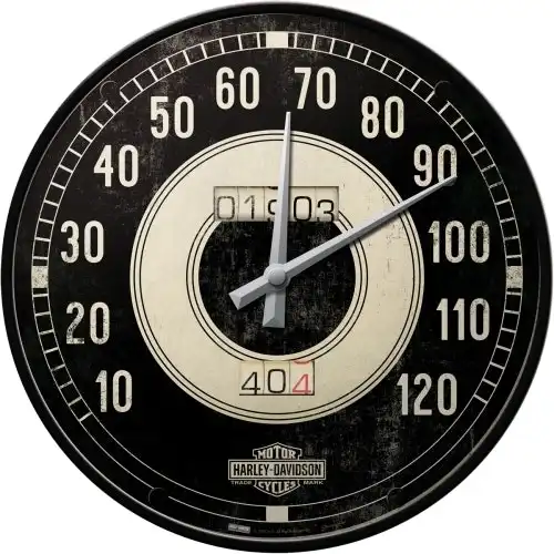 Nostalgic Art 30cm Harley-Davidson Speedo Quartz Battery Operated Wall Clock