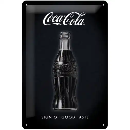 Nostalgic Art 20x30cm Metal Wall Hanging Sign Coca Cola Sign of Good Taste Decor