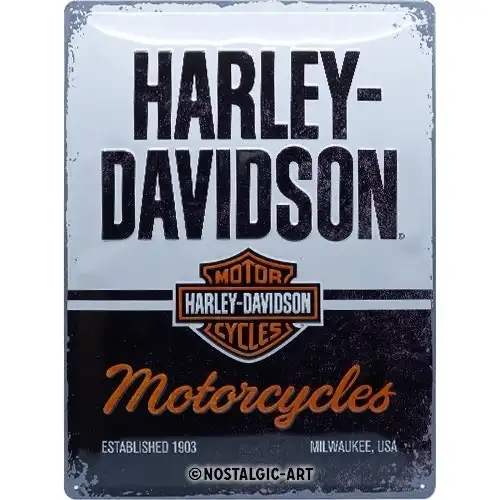 Nostalgic Art Harley-Davidson Motorcycles 30x40cm Large Sign Wall Hanging Decor