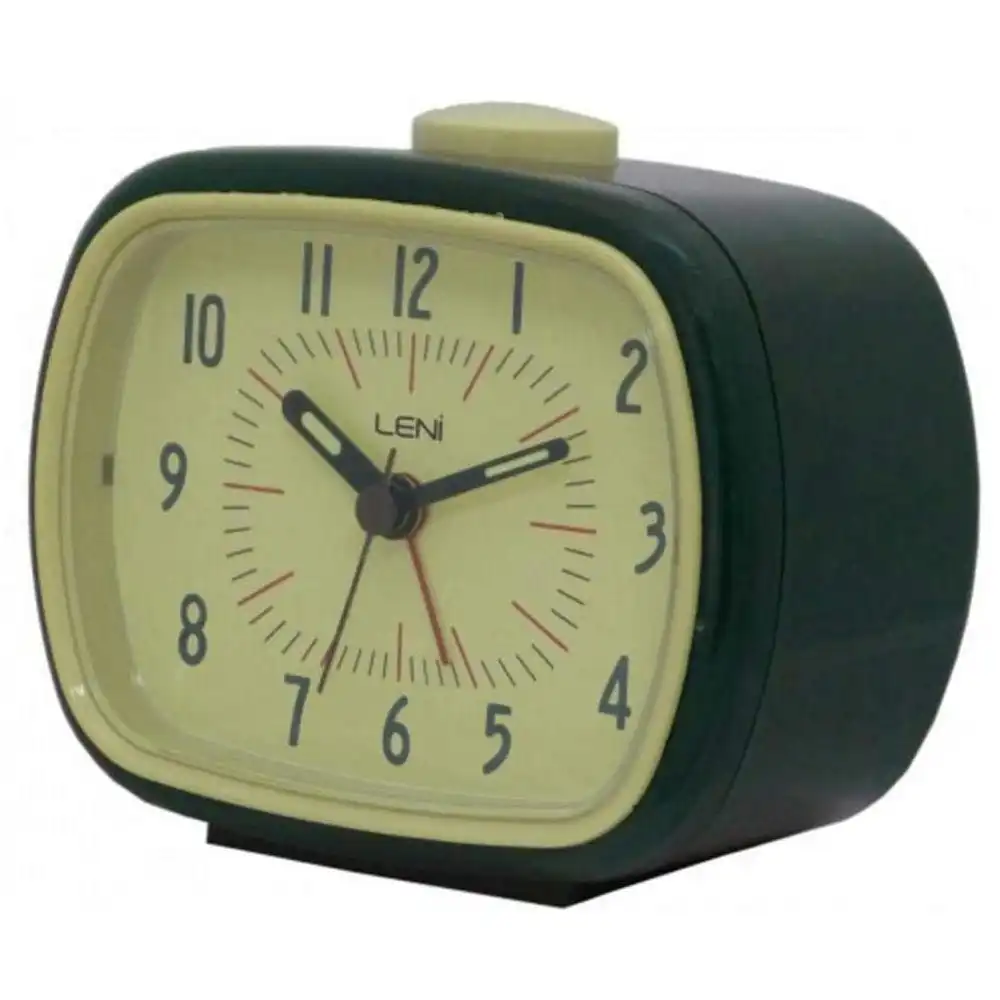 Leni Vintage Retro Desk/Table Analogue Alarm Clock Bedside Home Decor Black