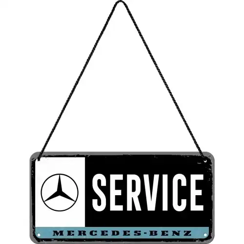 Nostalgic Art Metal 10x20cm Wall Hanging Sign Mercedes-Benz Service Home Decor