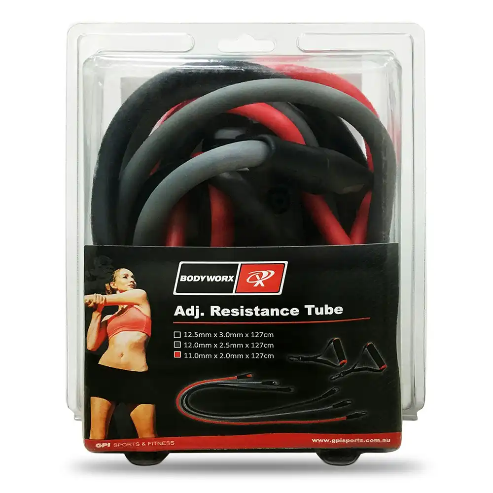 bodyworX Gym Training/Workout Portable Adjustable Resistance Tube w/ Handles