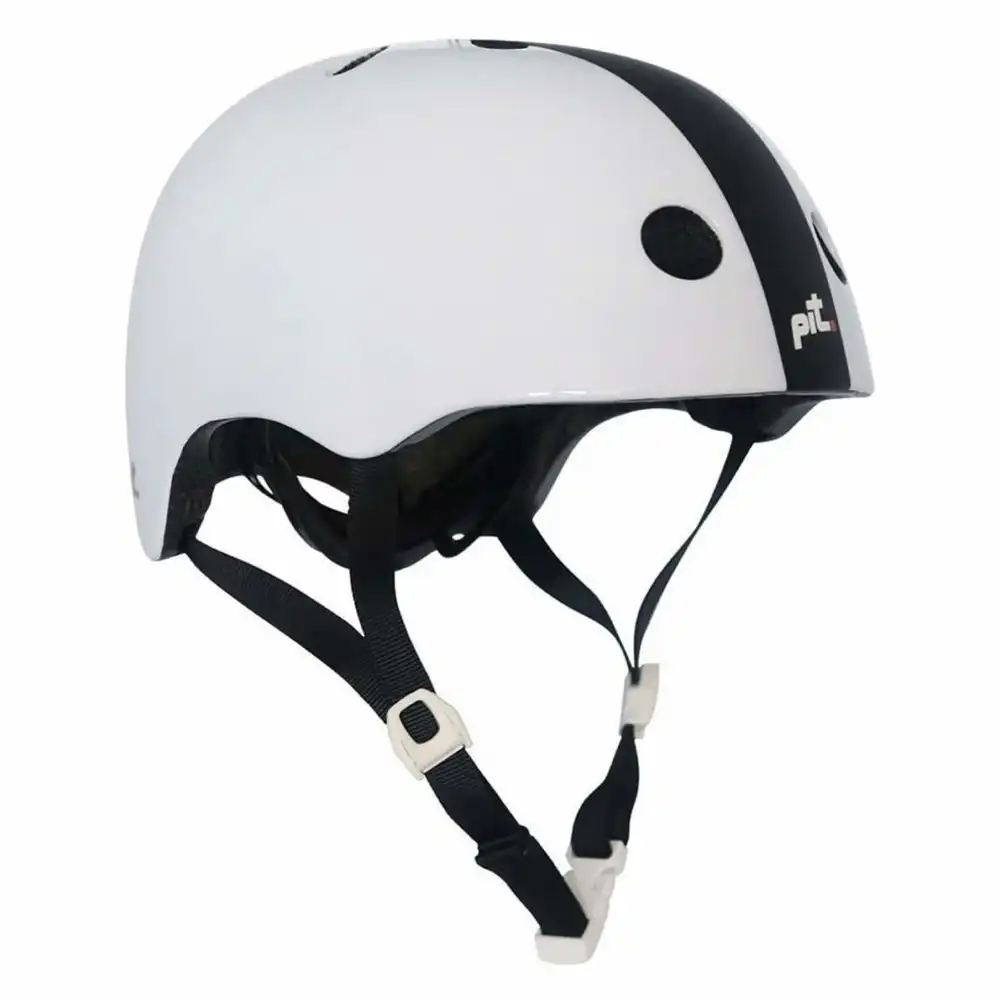 Pit Bicycle/Bike/Sports Helmet Small/Medium Fits 54-58cm Gloss White/Matte Black