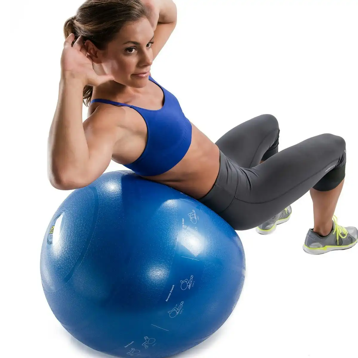 Gofit 55cm Proball Sports Gym Exercise Fitness/Yoga Training Stability Ball Blue