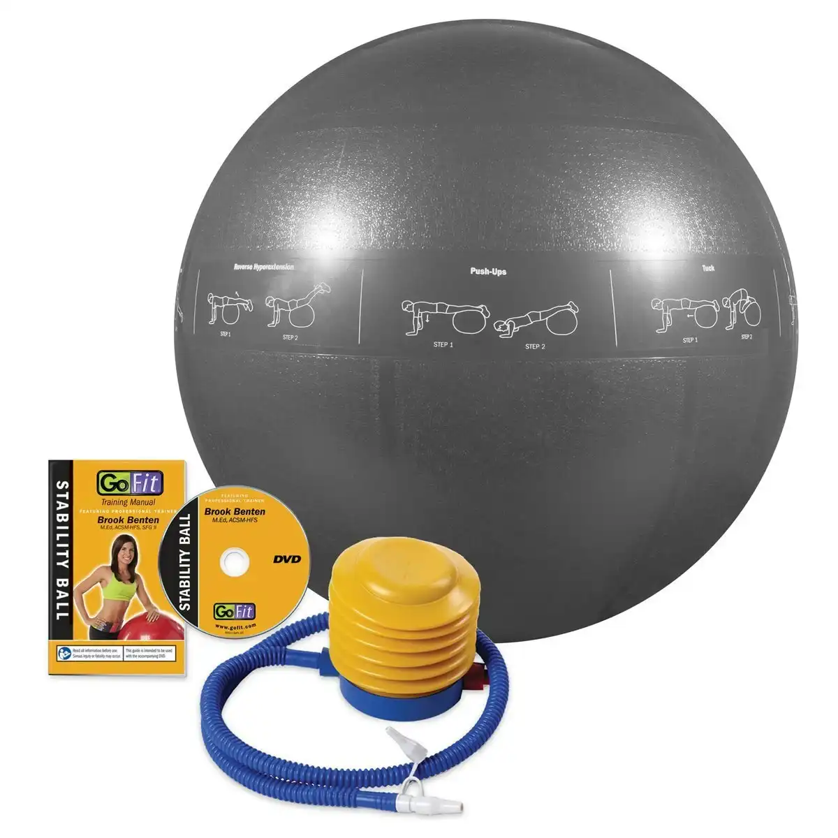 Gofit 75cm Proball Sports Gym Exercise Fitness/Yoga Training Stability Ball SLV