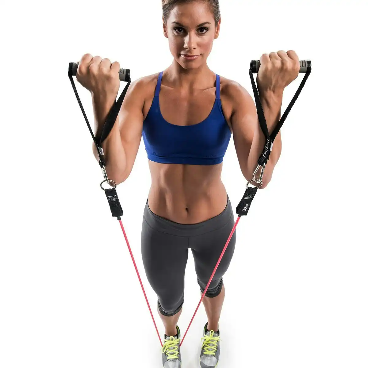 Gofit Ultimate ProGym Fitness/Gym Workout Resistance Tube Kit w/ Trainer DVD