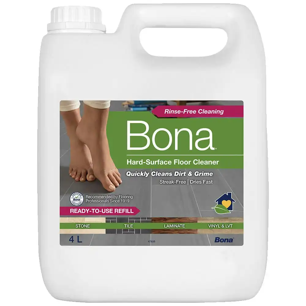 Bona 4L Stone Tile & Laminate Refill Maintenance for Floor Surface Cleaning