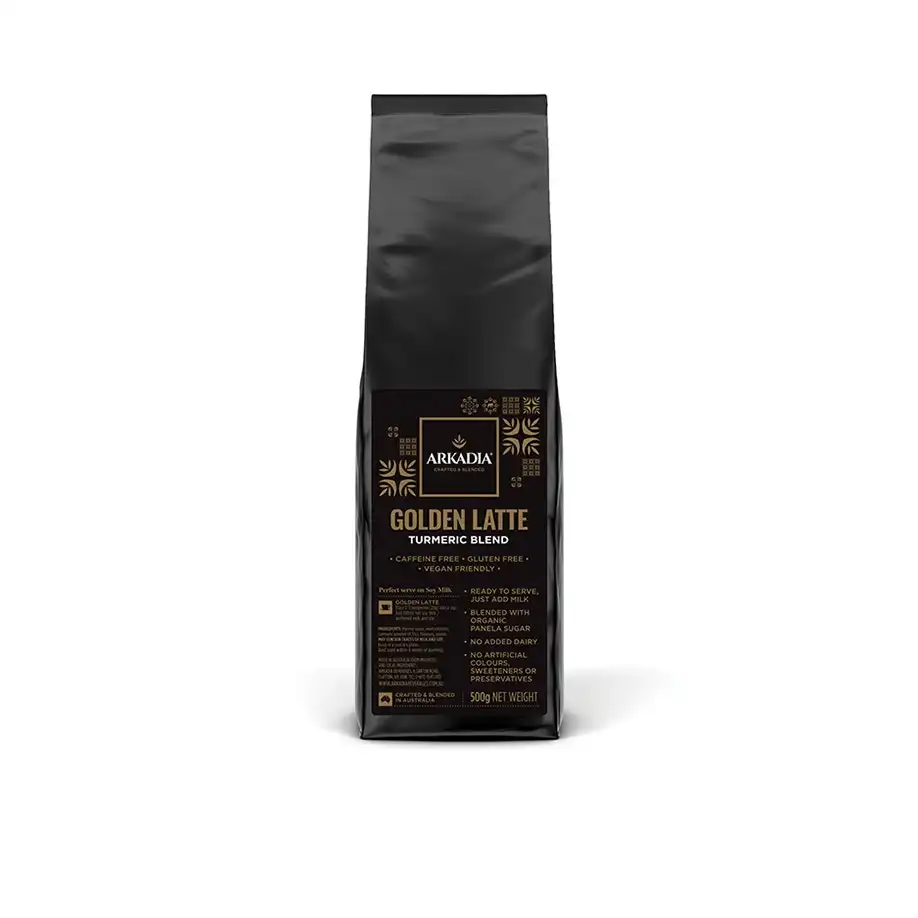 2x Arkadia 500g Golden Turmeric Latte Powder Chai/Coffee/Tea Hot/Cold Beverage