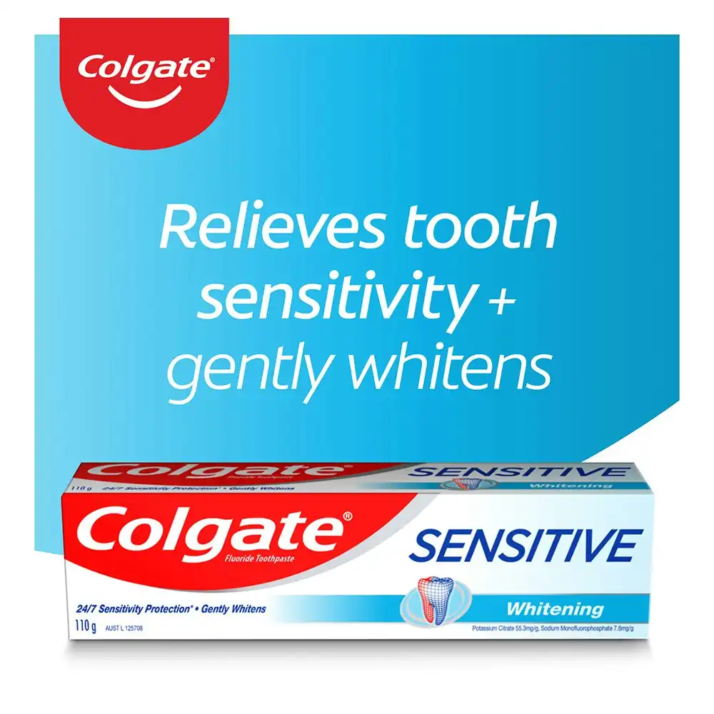 6x Colgate 110g Sensitive Fluoride Toothpaste Dental/Oral Care Whitening