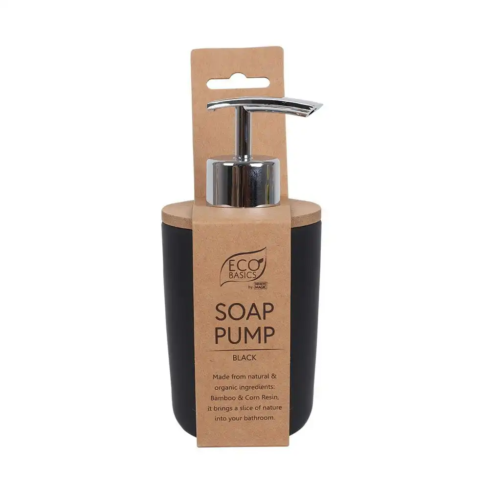 Eco Basics Soap Pump Bathroom/Sink Shampoo/Lotion/Liquid Bottle Dispenser Black