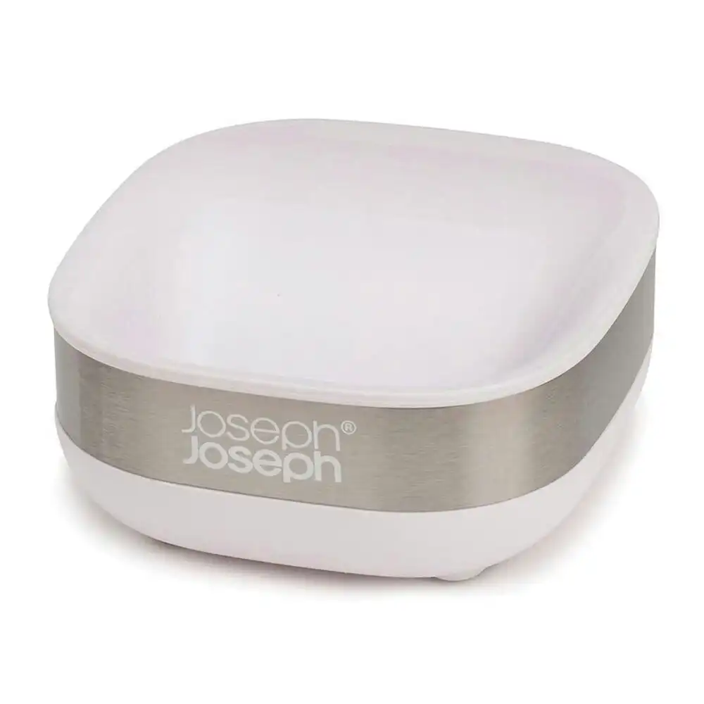 Joseph Joseph Slim Steel Compact Soap Dish Storage/Holder Container Tray White