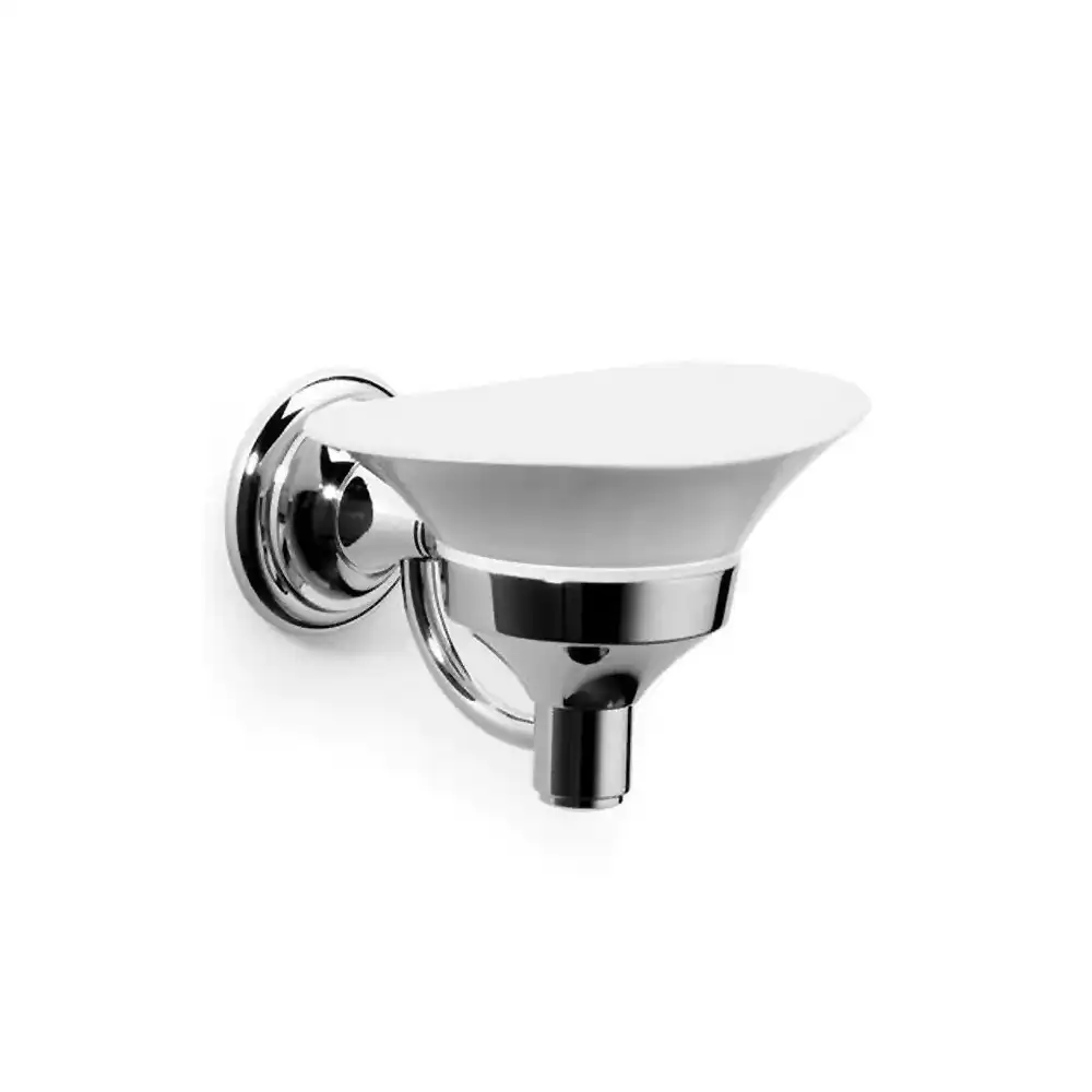Samuel Heath Fairfield Bathroom/Shower Soap Dish/Holder Chrome Plated/White