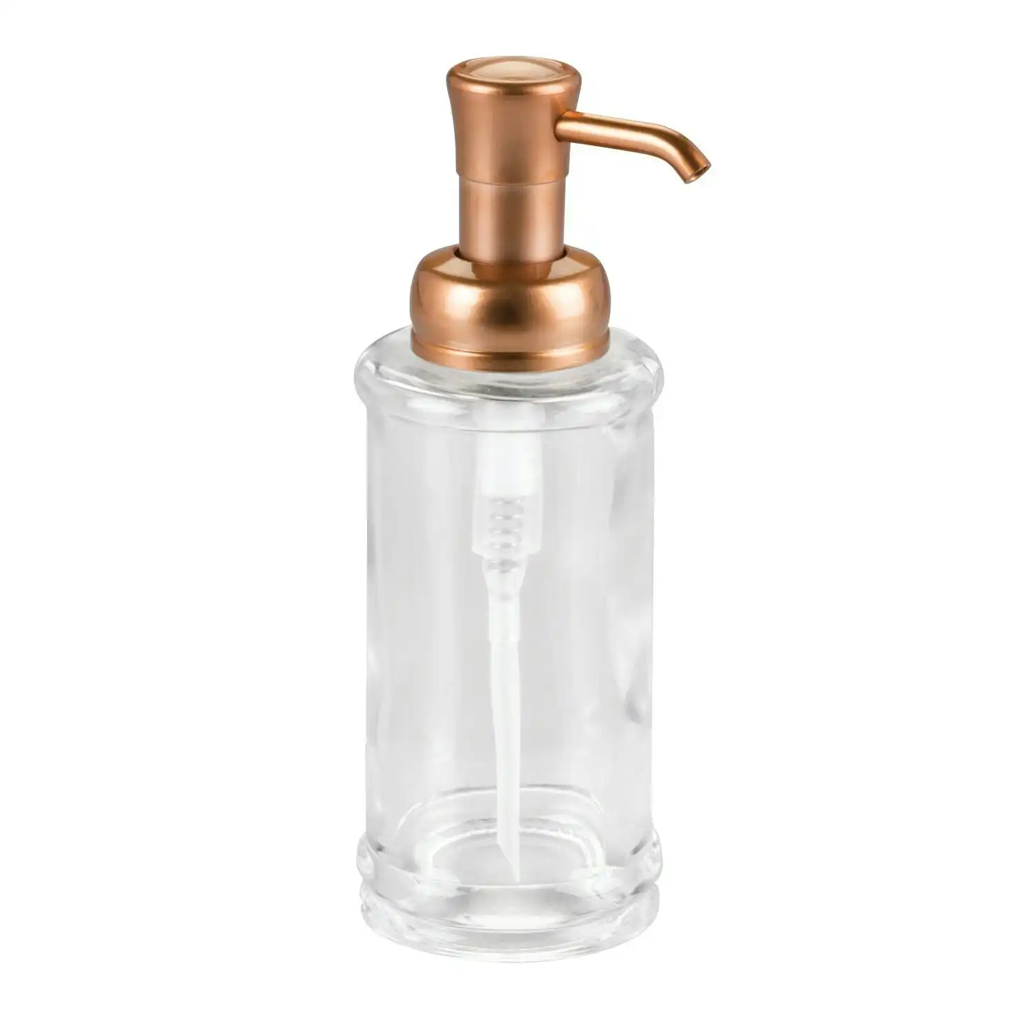 Idesign Hamilton Hand Liquid Soap Pump Dispenser Bathroom w/Head Copper 8.6x21cm