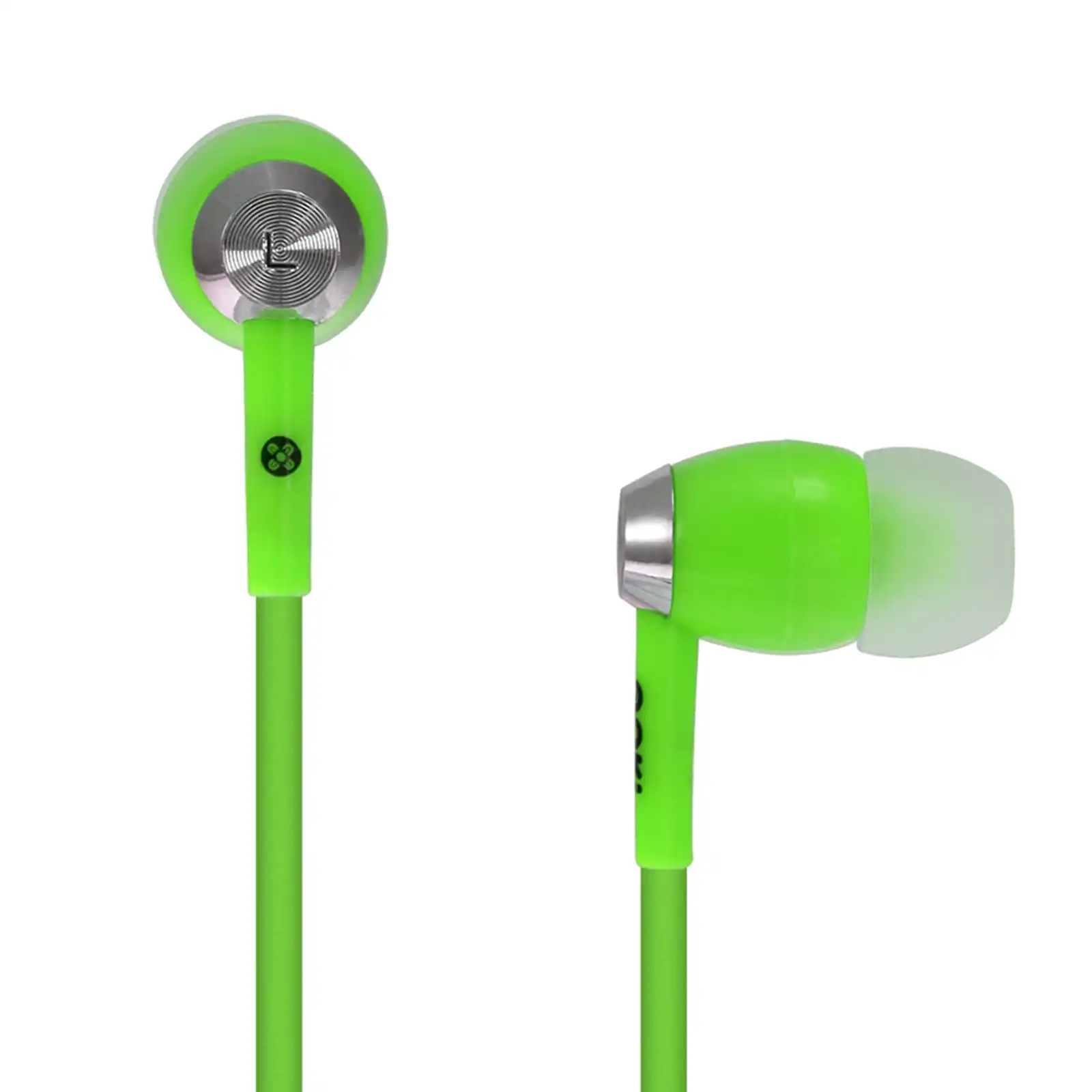 Moki Noise Isolation Hyperbuds Headphones 3.5mm Earphones for iPhone/Android GRN