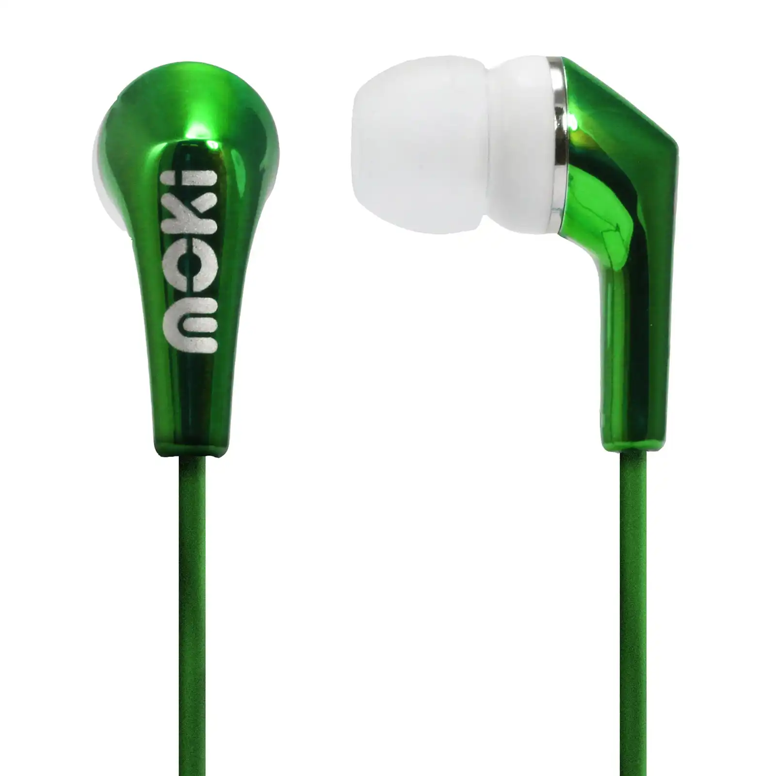 Moki Silicone Buds Metallics Headphones 3.5mm Earphone for iPhone/Android Green