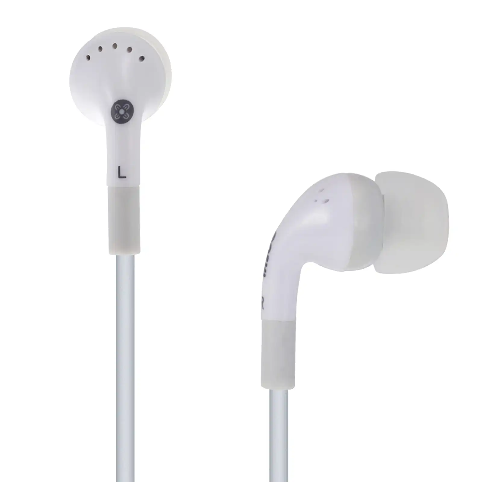 Moki Headphones Noise Isolation Silicone 3.5mm Earphones for iPhone/Android WHT