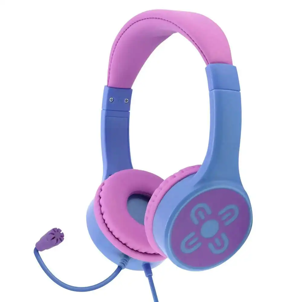 Moki ChatZone Pink/Purple Kids Adjustable Microphone Headphones Boom
