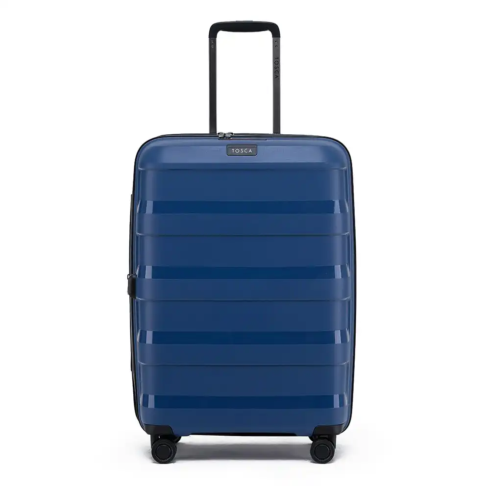 Tosca Comet 88L/25" Hard Case Luggage Trolley Medium Travel Suitcase Storm Blue