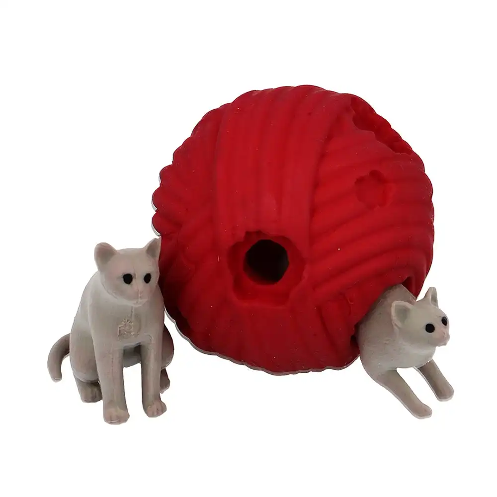 Fumfings Novelty Stretchy Kitten & Ball Wool 8cm Stretch Fun Animal Toys 3y+