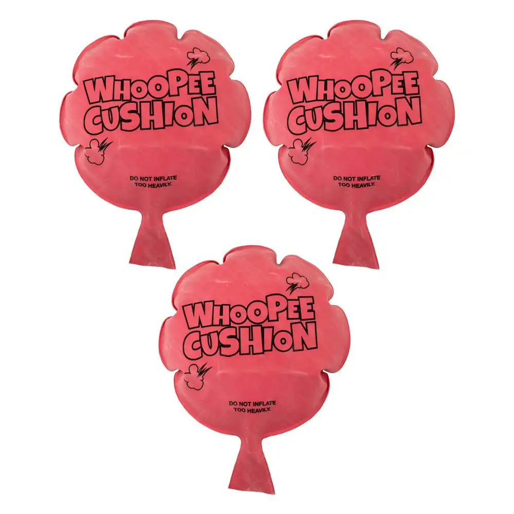 3x Fumfings Novelty Inflate Whoopee Cushion Carded 20cm Prank Toys Kids/Children