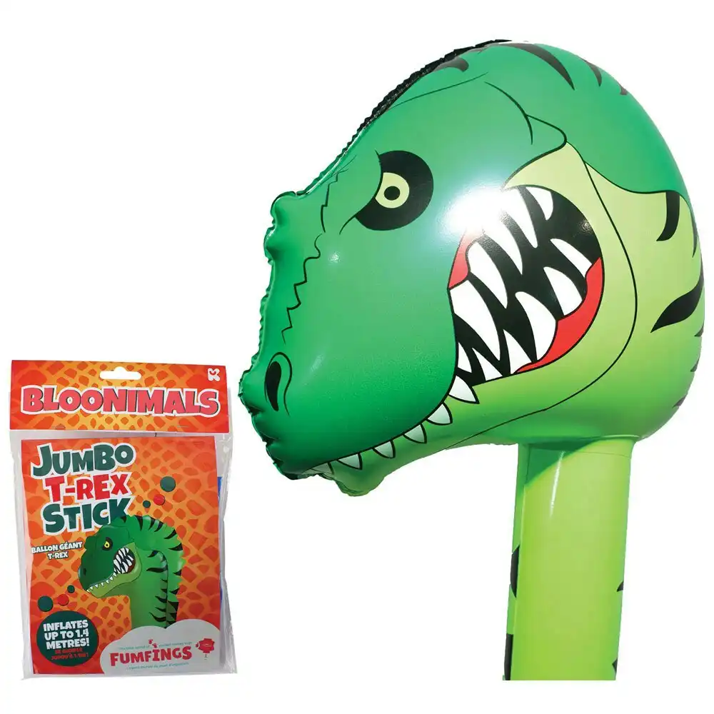 2PK Fumfings Novelty 23cm Bloonimals Inflatable T-Rex Balloon Birthday Party