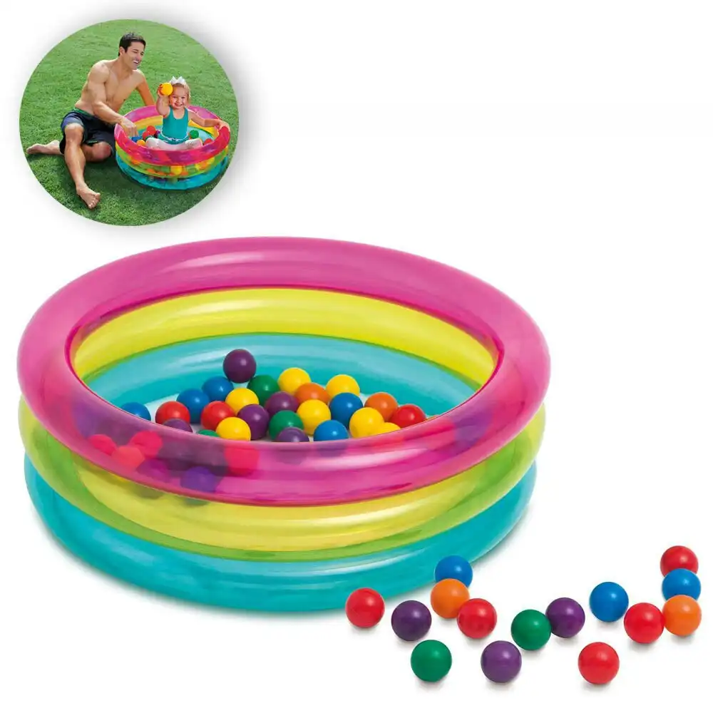Intex Classic Inflatable Baby/Infant Outdoor Play/Activity Toy 50 Balls Pit 1y+