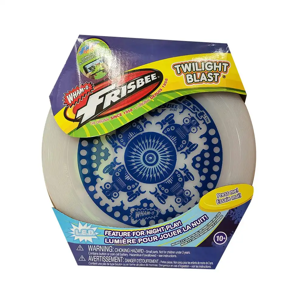 Wham-O Twilight Blast Outdoor 25cm Frisbee Disc Toy w/ LED Lights Kids/Child 5y+