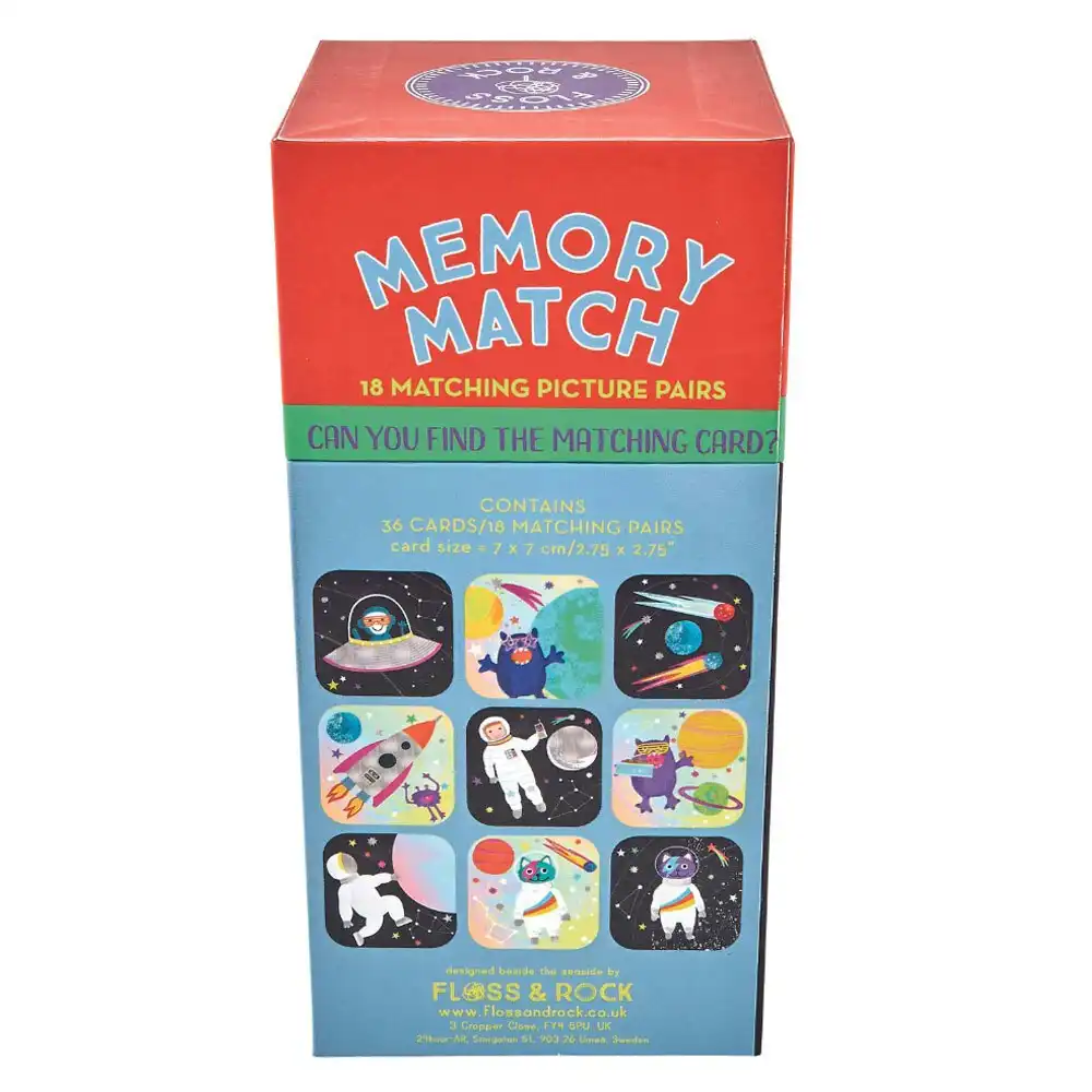 36pc Floss & Rock Memory Match Space Picture Card Game Kids/Children Toy 2y+