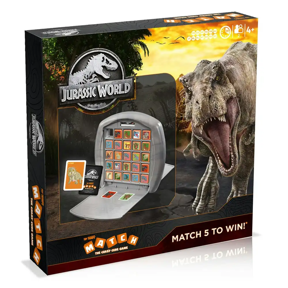 Match The Crazy Cube Family/ Kids Tabletop Board Game Jurassic World Themed 4y+