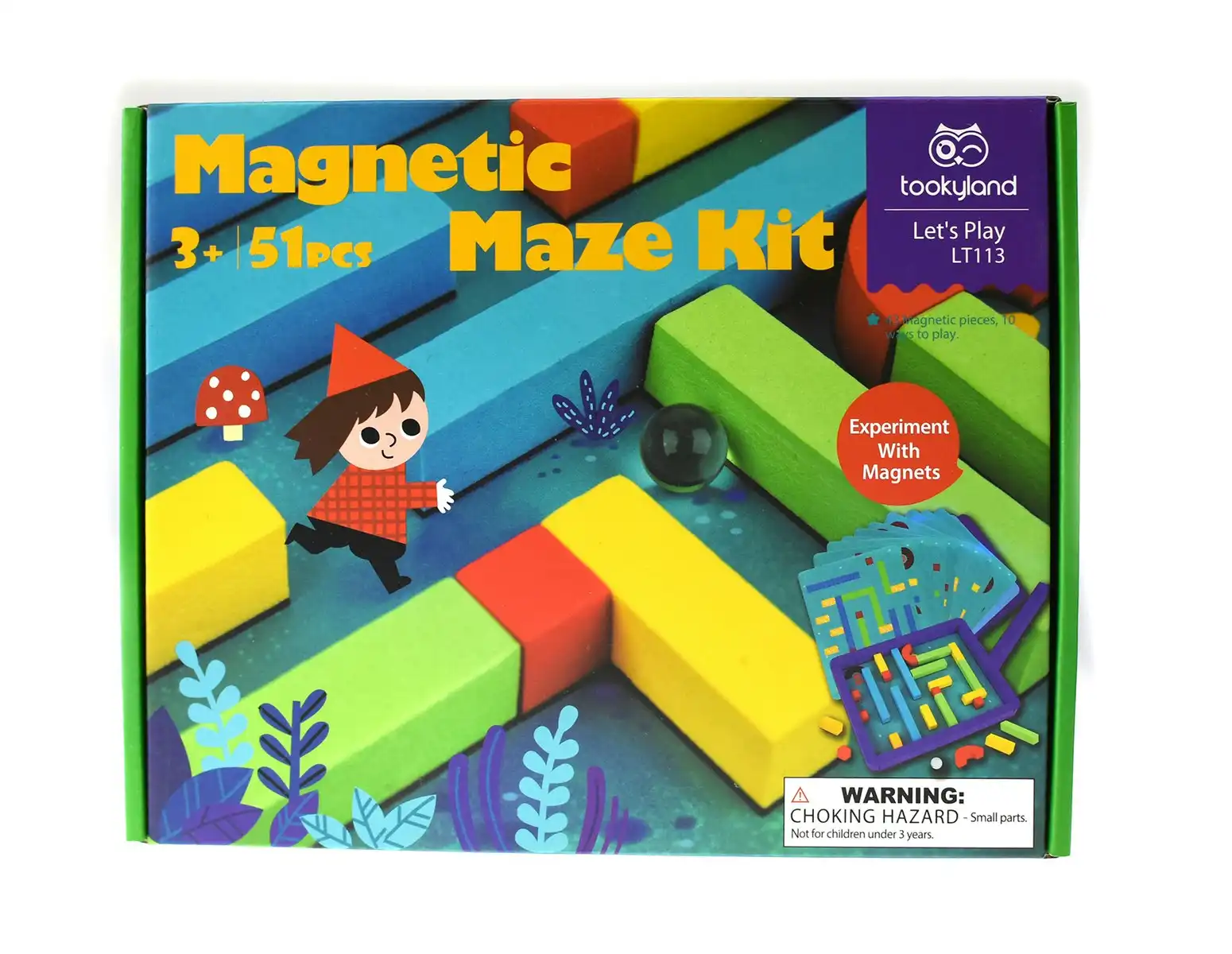 Tookyland Magnetic Maze Kit Puzzle Tabletop Kids/Children's Learning Game 3+