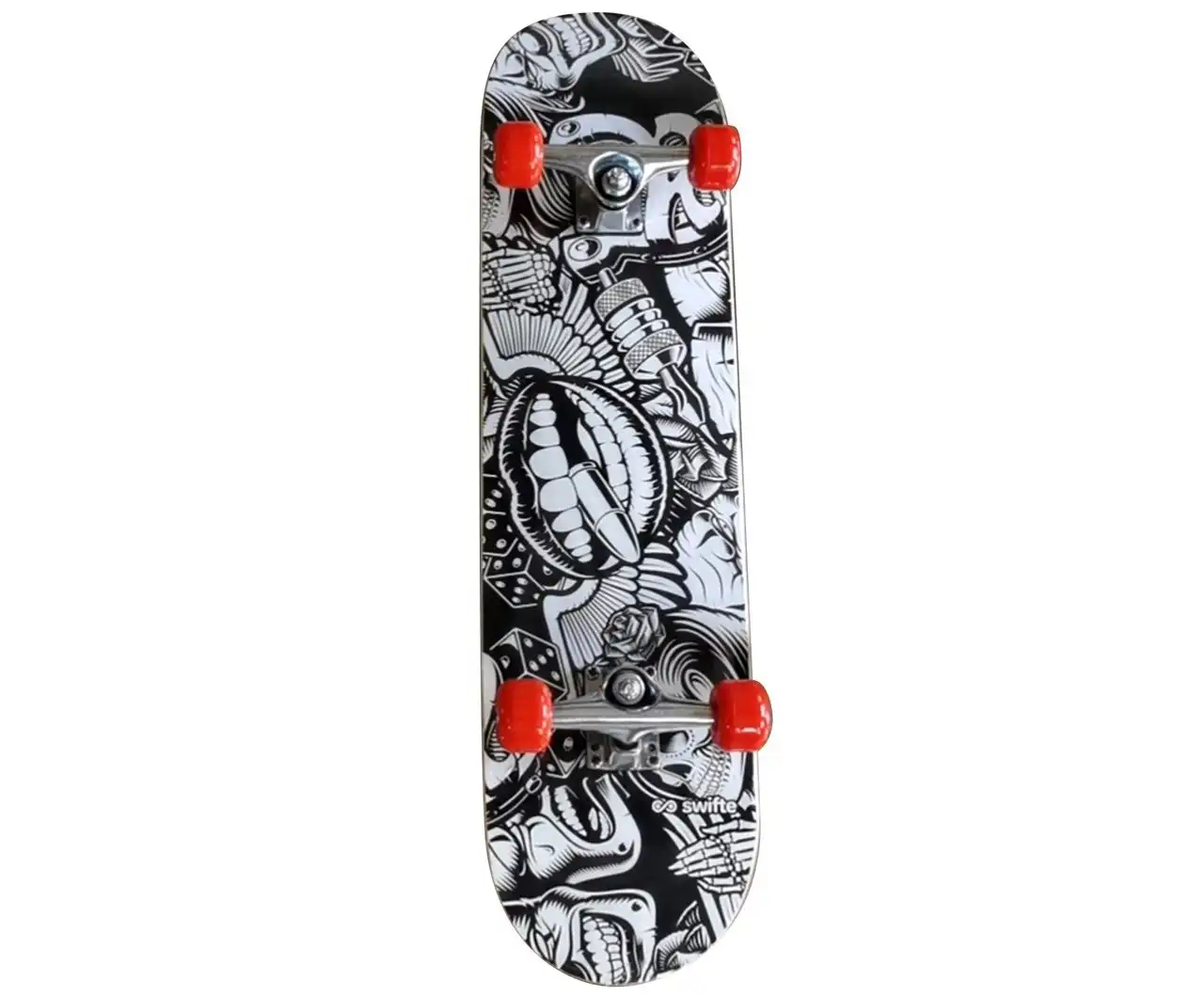 Swifte 31 X 8" Skateboard - Clown And Skulls