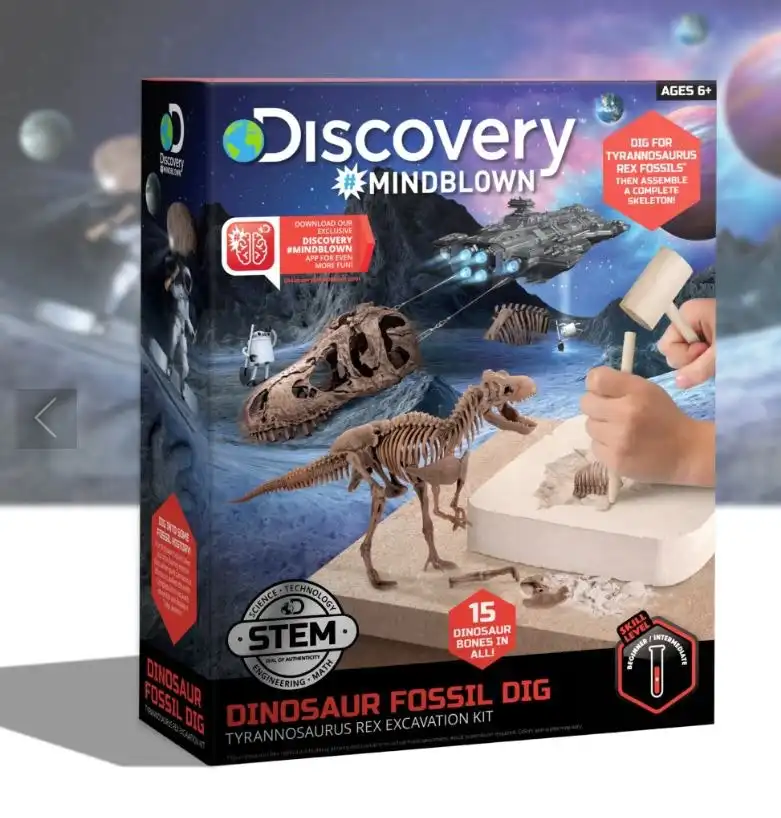 Discovery #Mindblown Toy Dinosaur Excavation Kit Skeleton 3D Puzzle - T-Rex