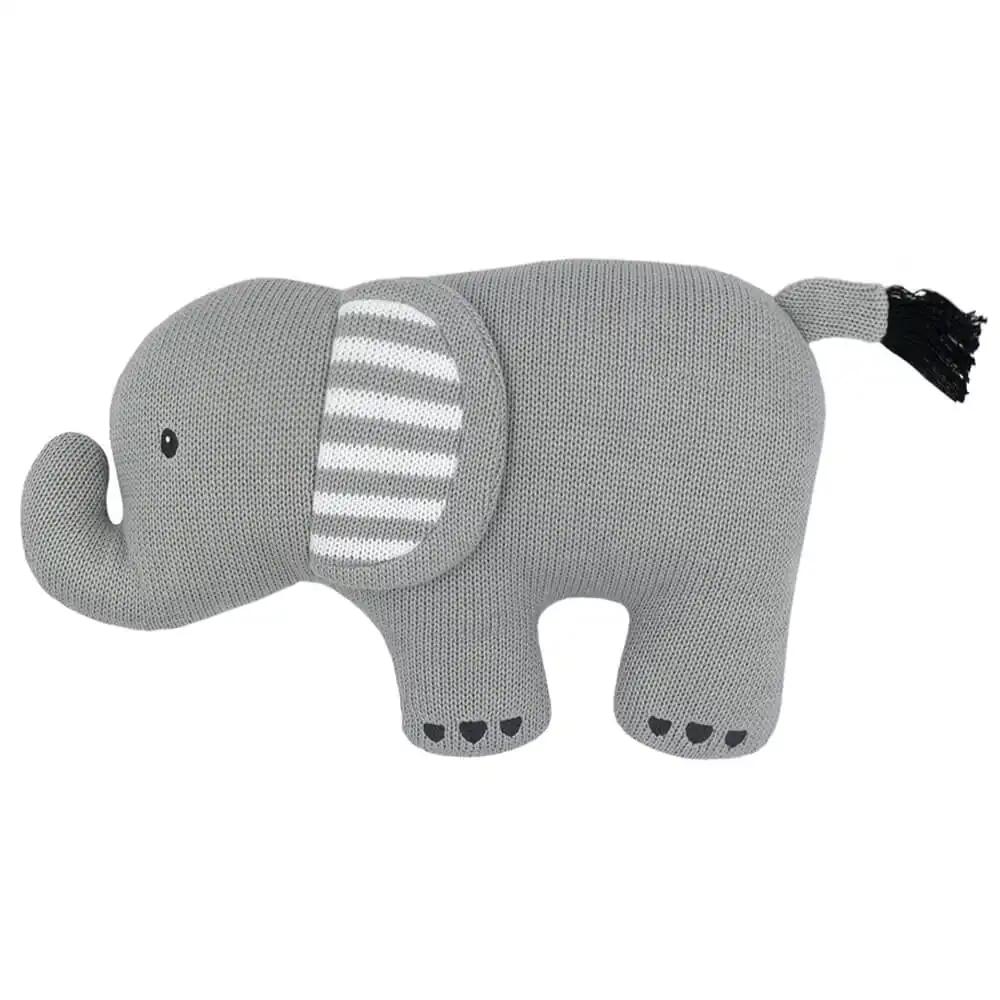 Living Textiles | 100% Cotton knit cushion - Elephant