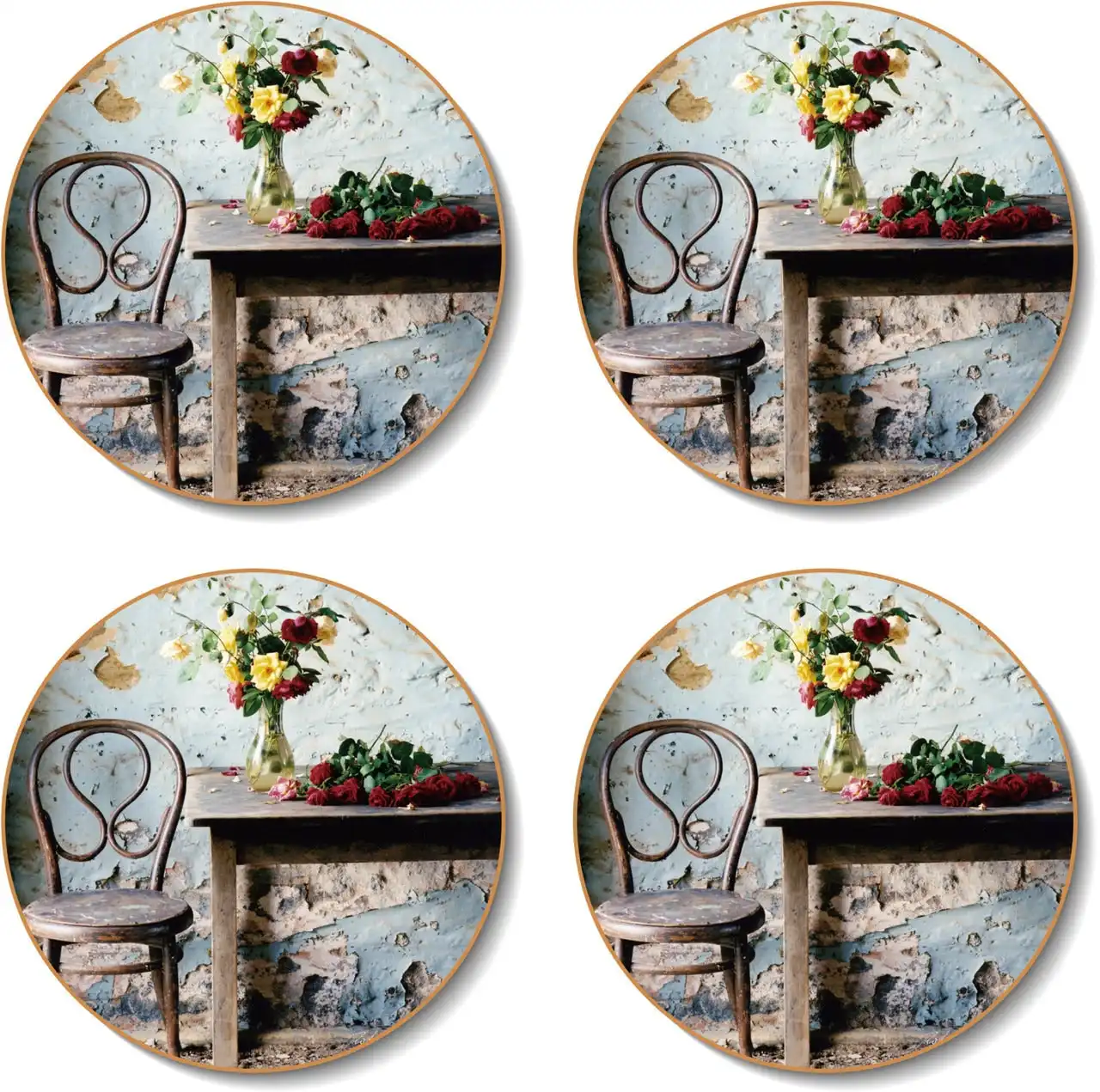 Cinnamon | Blue Room Round Placemats Set of 4