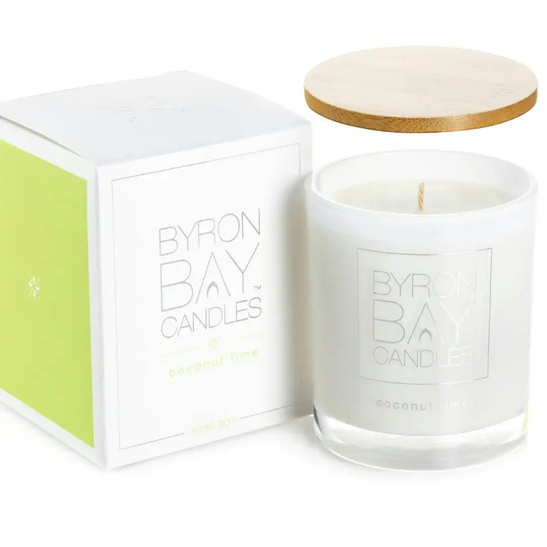 Byron Bay | Coconut Lime – Large 50 Hour Scented Pure Soy Candle