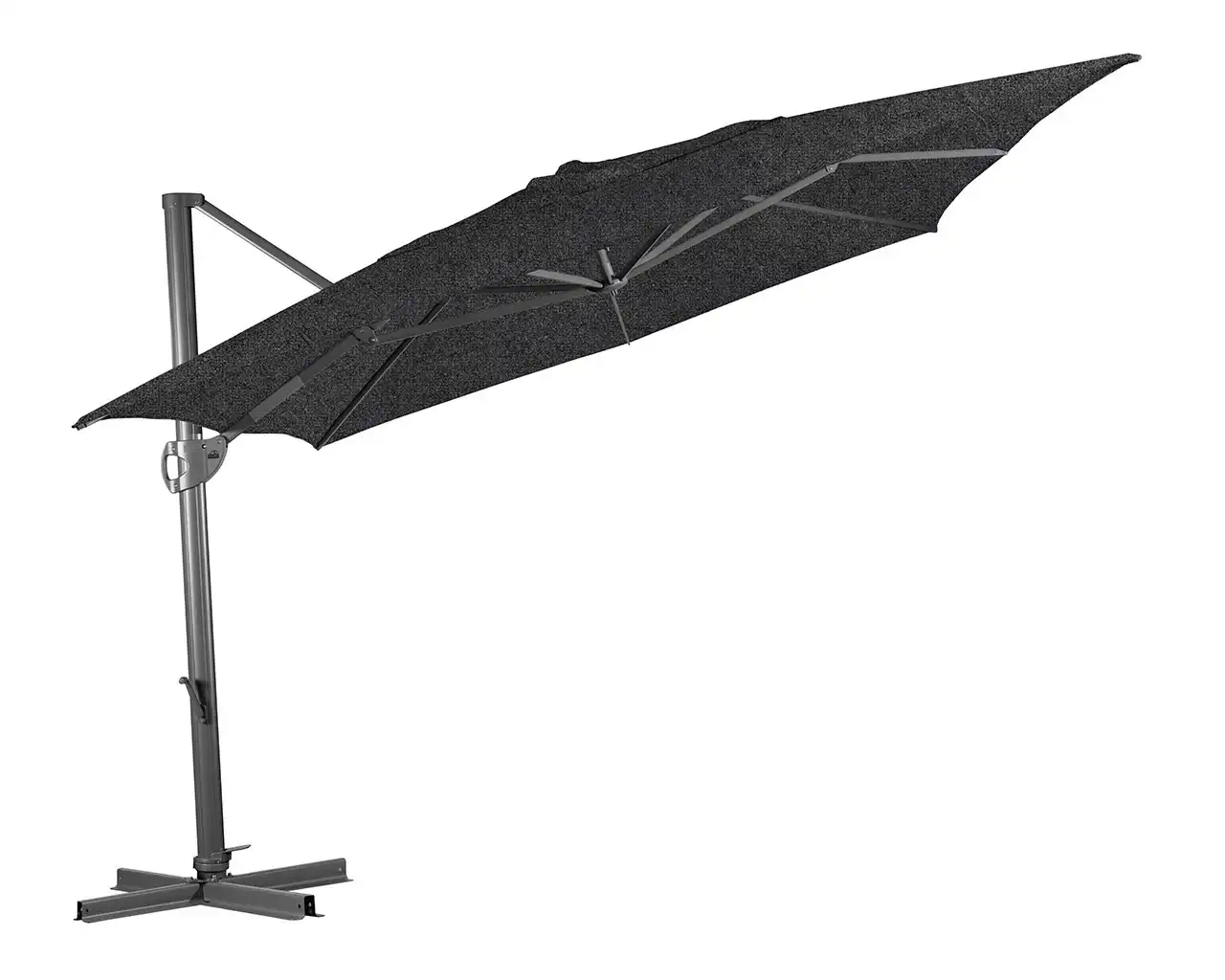 Augusta 4x3m Rectangular Cantilever Umbrella - Charcoal