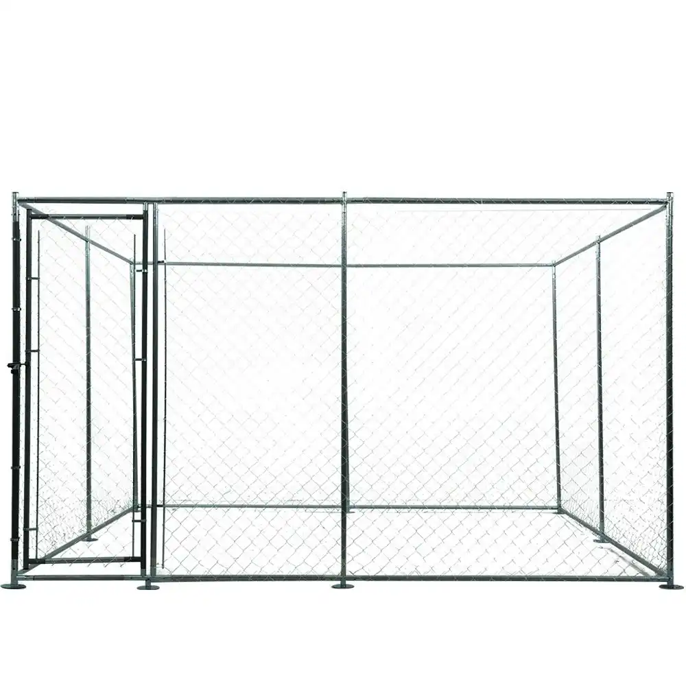 4x4m Dog Kennel Enclosure Pet Playpen Outdoor Wire Cage Puppy Cat Animal Fence Large