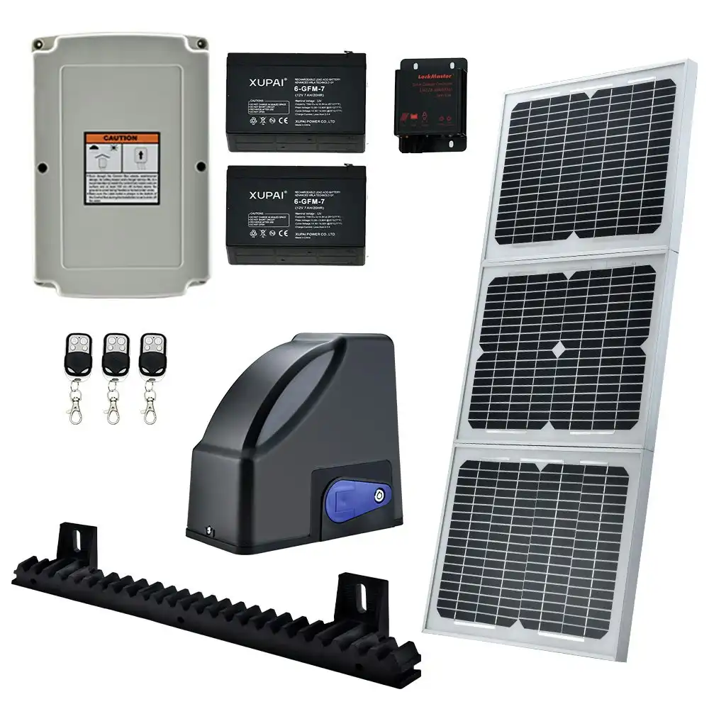 E-Guard Automatic Solar Electric 7M Sliding Gate Opener Kit, 1500kg Capacity, 3x Remote Controllers