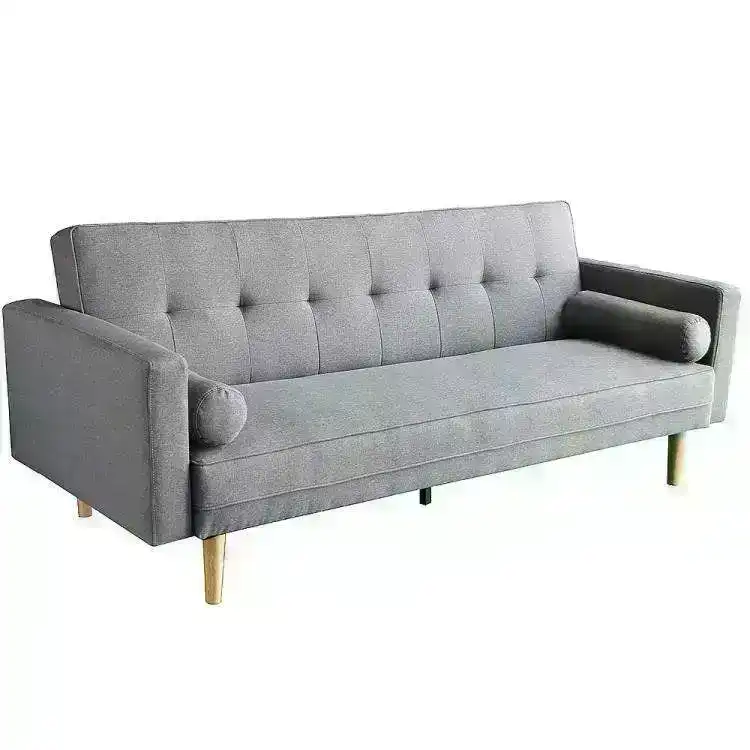Madison Three Seater Sofa With Pillows - Light Grey
