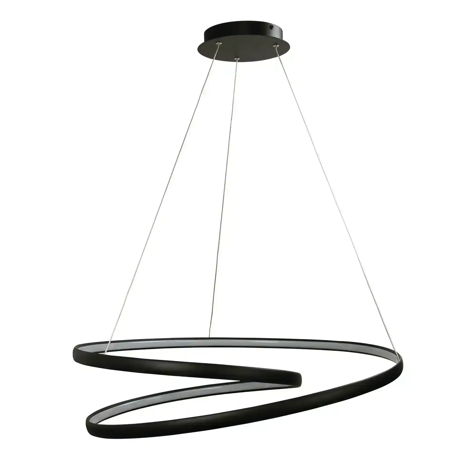 INFINITY Modern LED Spiral Pendant Black