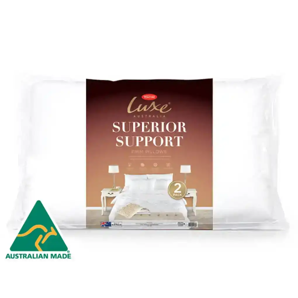 Tontine Luxe Superior Support Pillow - High & Firm 2 Pack