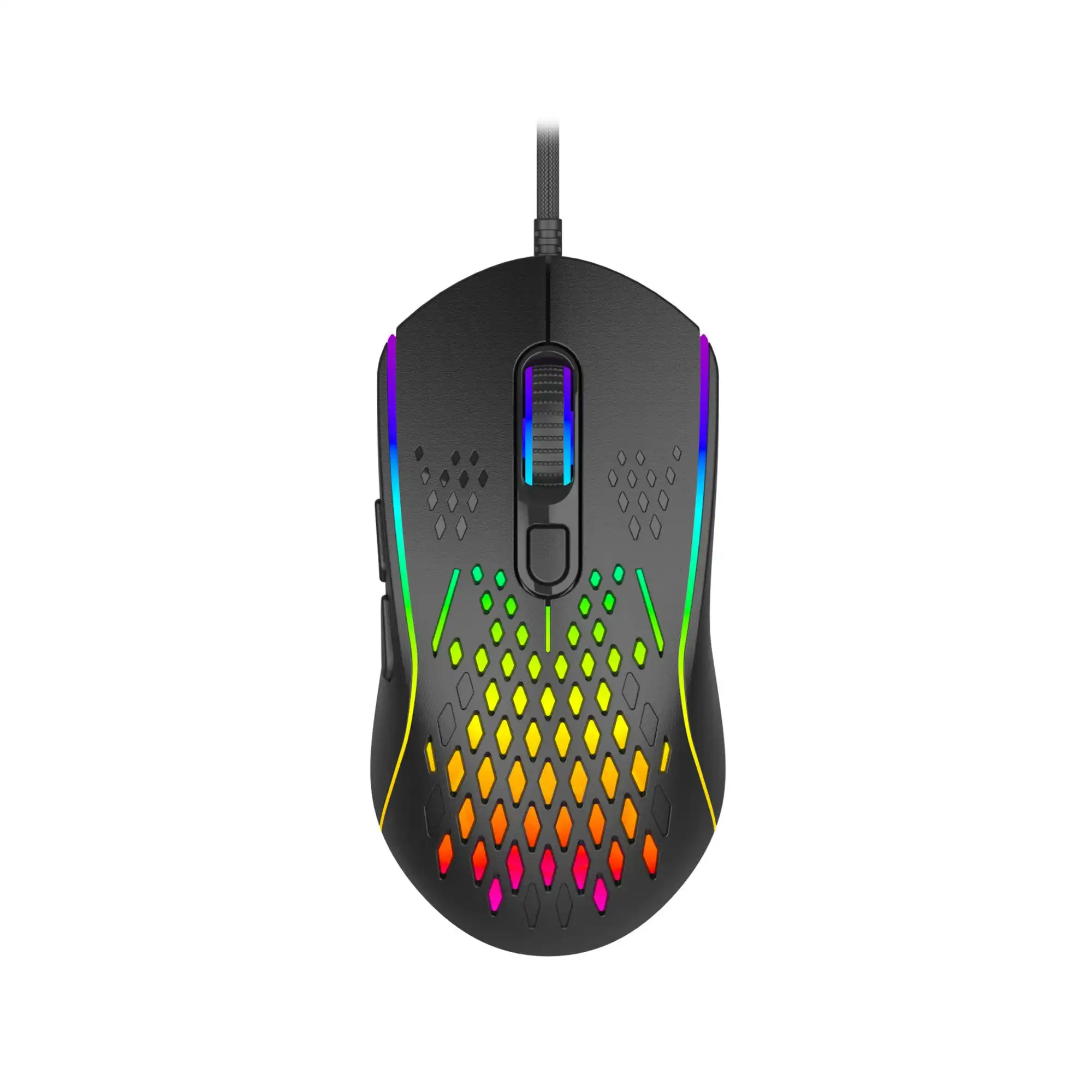 Laser Gaming Mouse USB Wired PC RGB Backlit Ergonomic 6 Buttons 12800 DPI