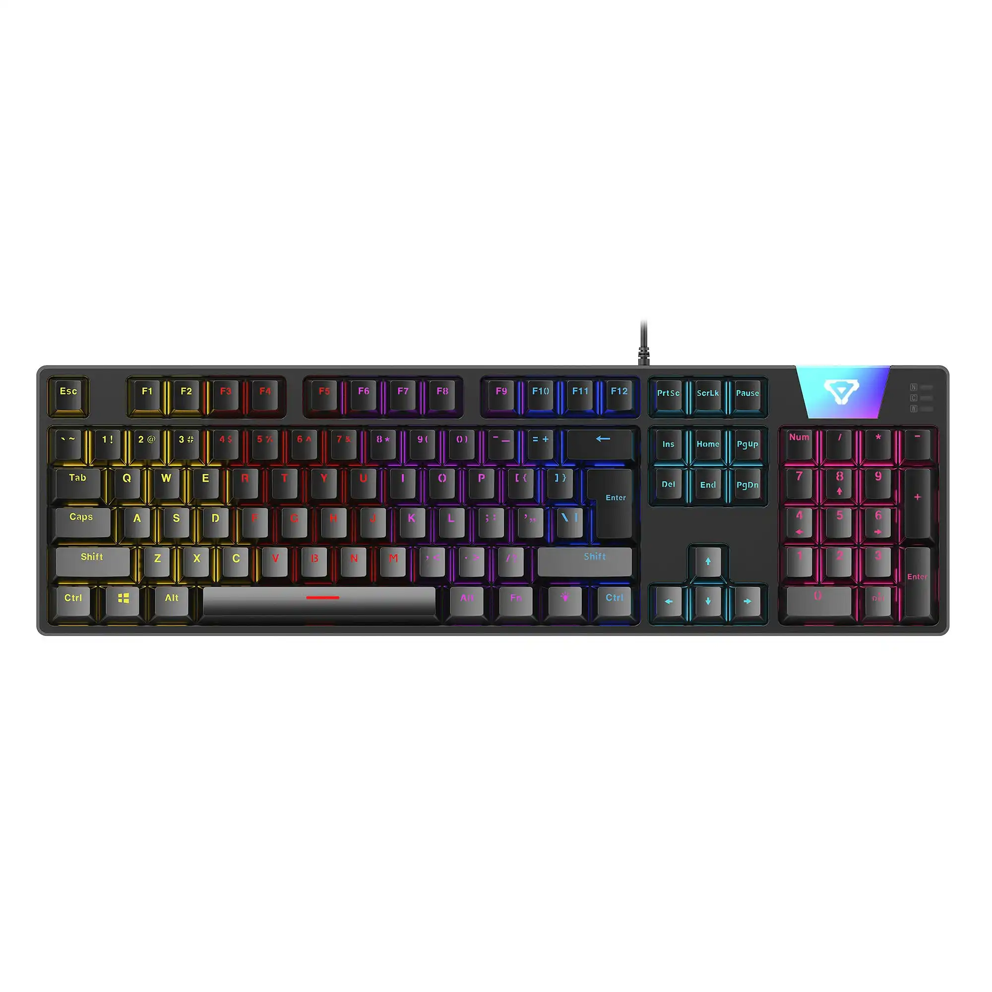 Laser Multi-Color Backlit Mechanical Gaming Keyboard Anti-Ghosting Black