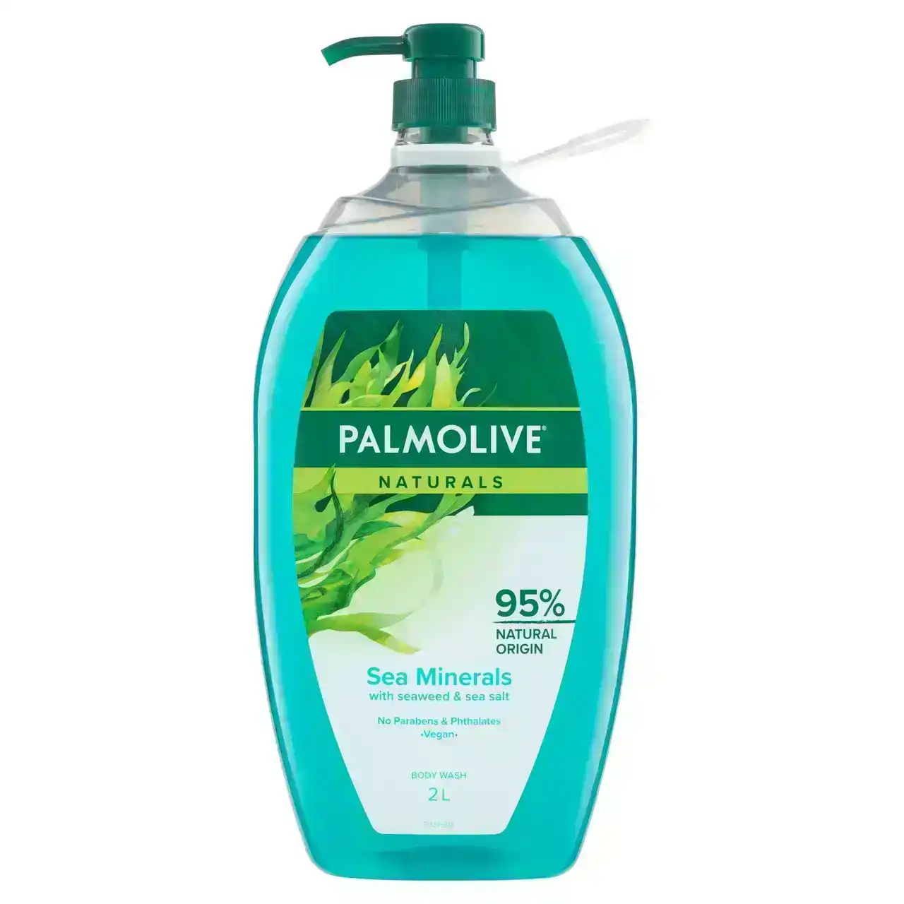 Palmolive Naturals Body Wash, 2L, Sea Minerals with Seaweed and Sea Salt, No Parabens