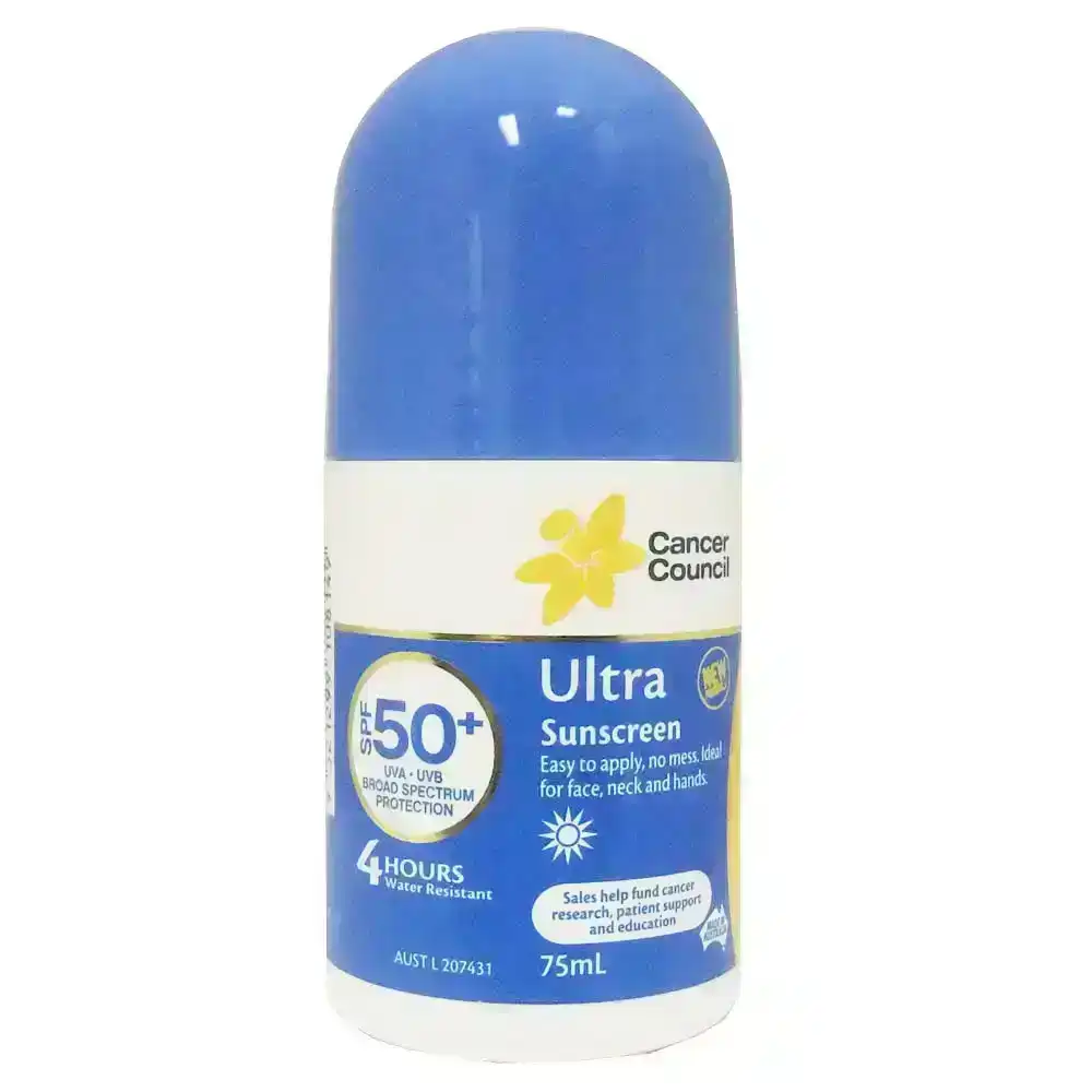 Cancer Council Ultra Sunscreen Roll-On SPF 50+ 75ml