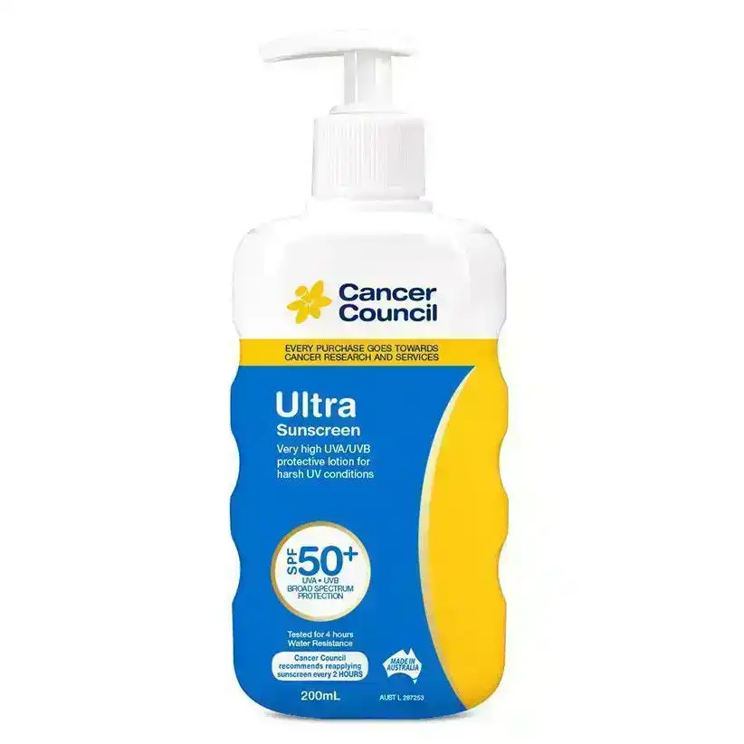 Cancer Council Ultra Sunscreen SPF50+ 200ml